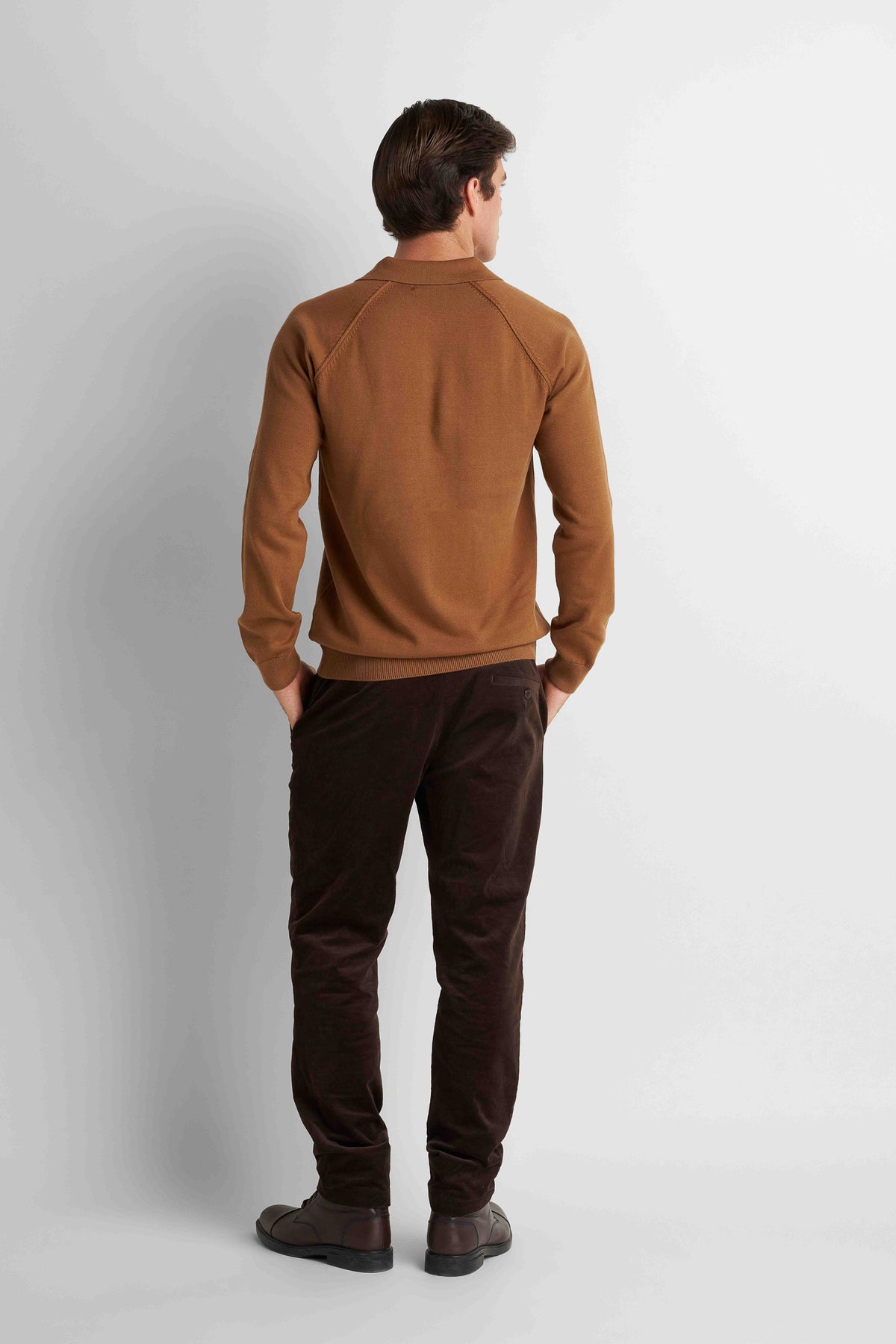 Knit Polo Pullover - Camel