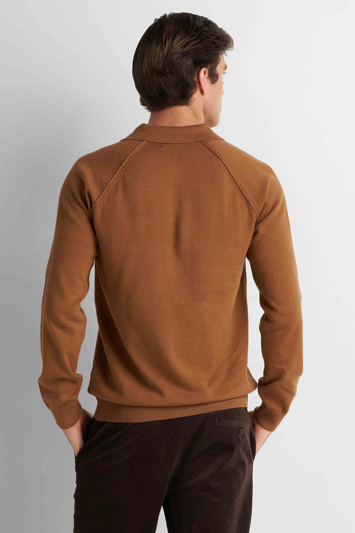 Knit Polo Pullover - Camel
