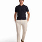 Navy Textured Polo Shirt