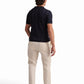 Navy Textured Polo Shirt