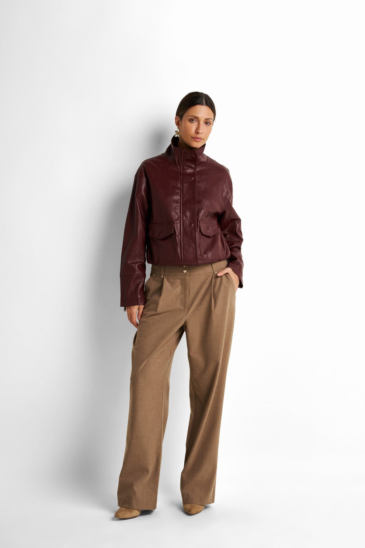 Cropped Collared Jacket