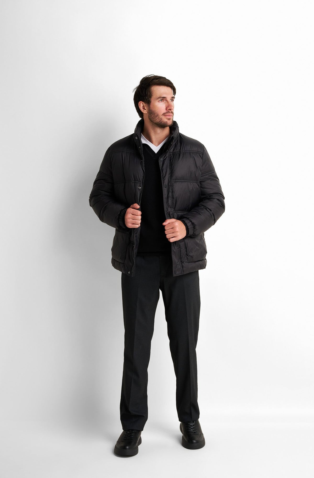 Hooded Collared Jacket