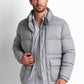 Short water-repellent puffer jacket