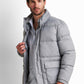 Short water-repellent puffer jacket