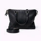 Black Leather Carryall Bag