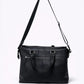 Black Leather Carryall Bag