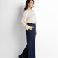 asymmetry button-up blouse, long sleeves