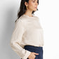asymmetry button-up blouse, long sleeves
