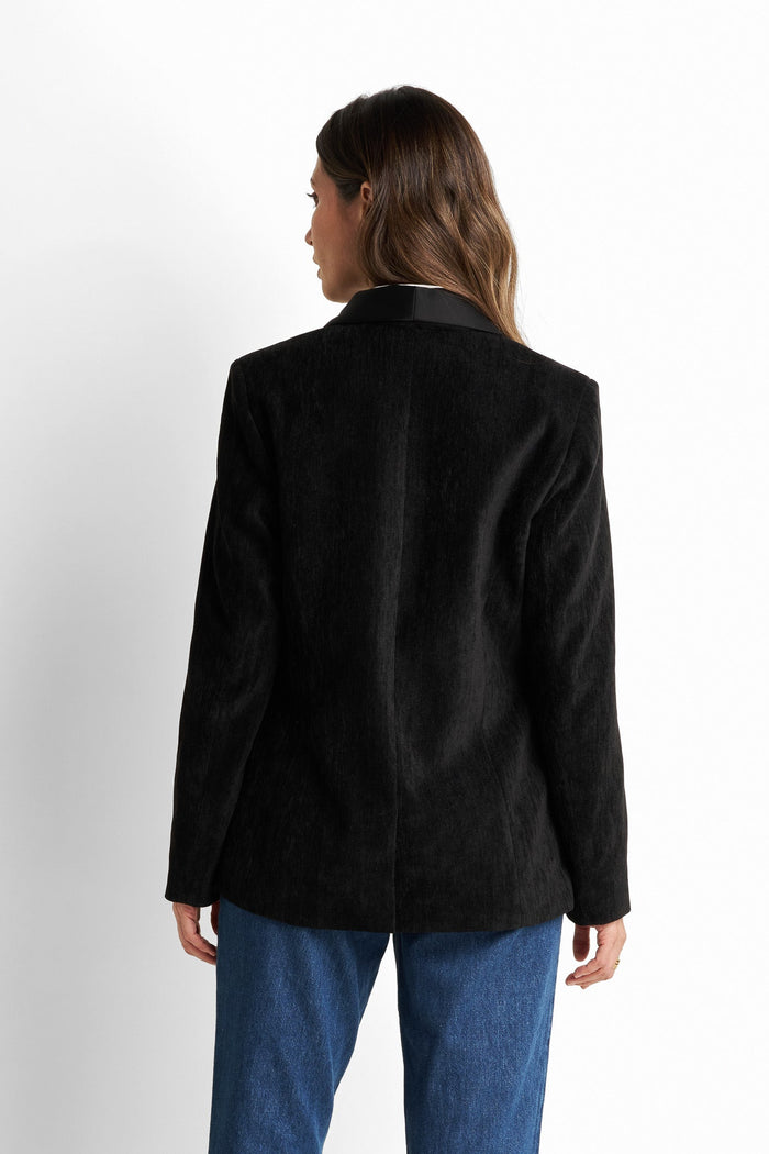 Velvet Satin Blazer