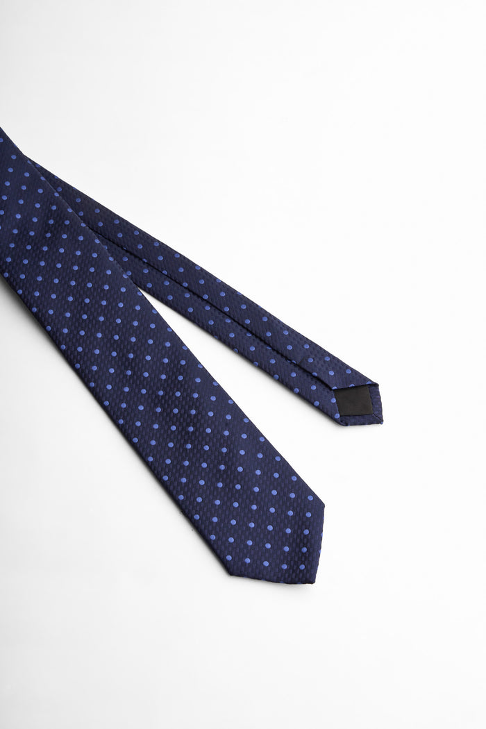 كرافتة كحلي بنقاط بولكا