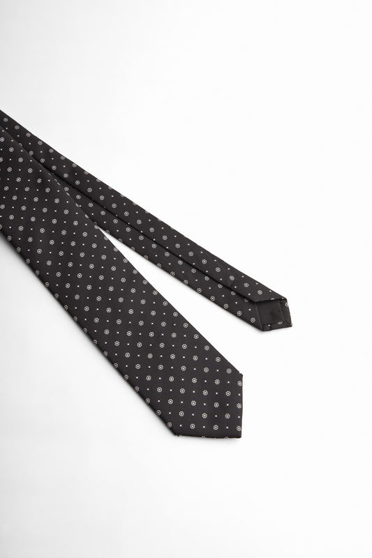Black Circle Pattern Tie