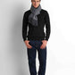 Wool-Blend Scarf - Black & Grey