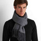 Wool-Blend Scarf - Black & Grey