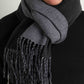 Wool-Blend Scarf - Black & Grey