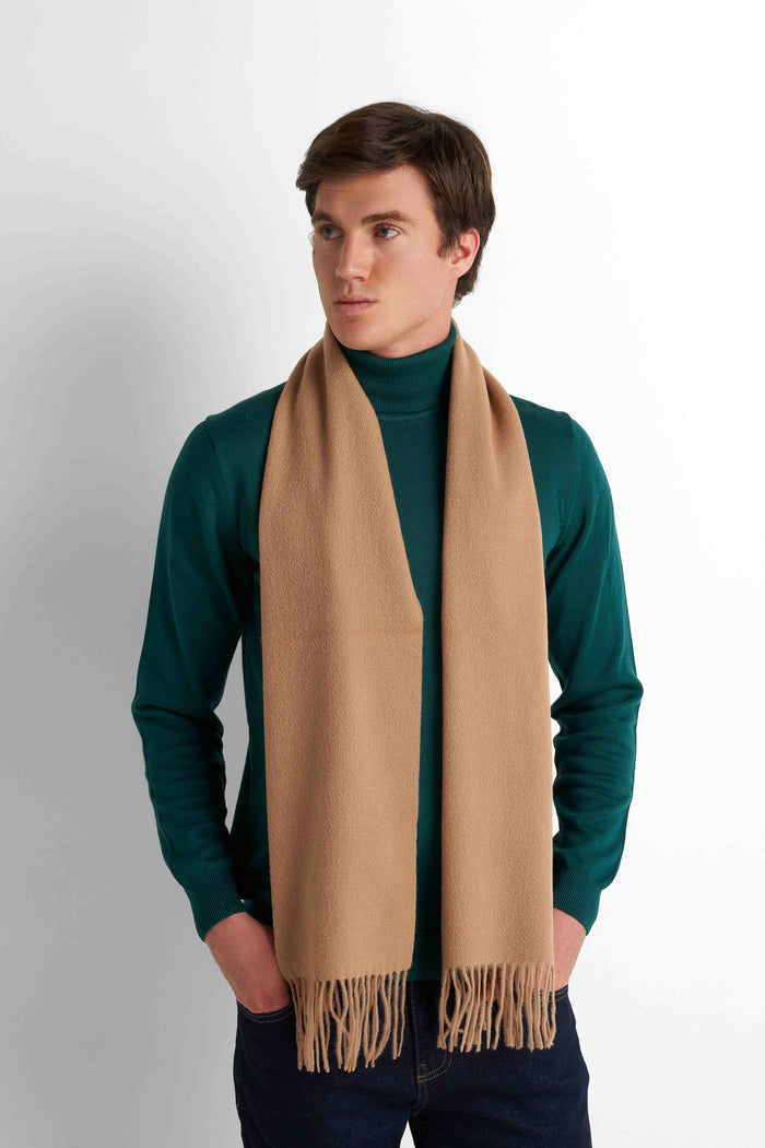Wool-Blend Scarf - Beige