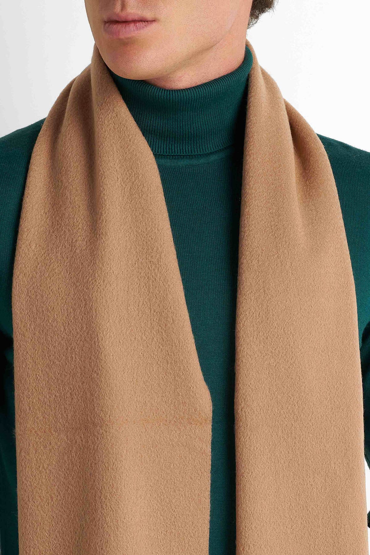 Wool-Blend Scarf - Beige