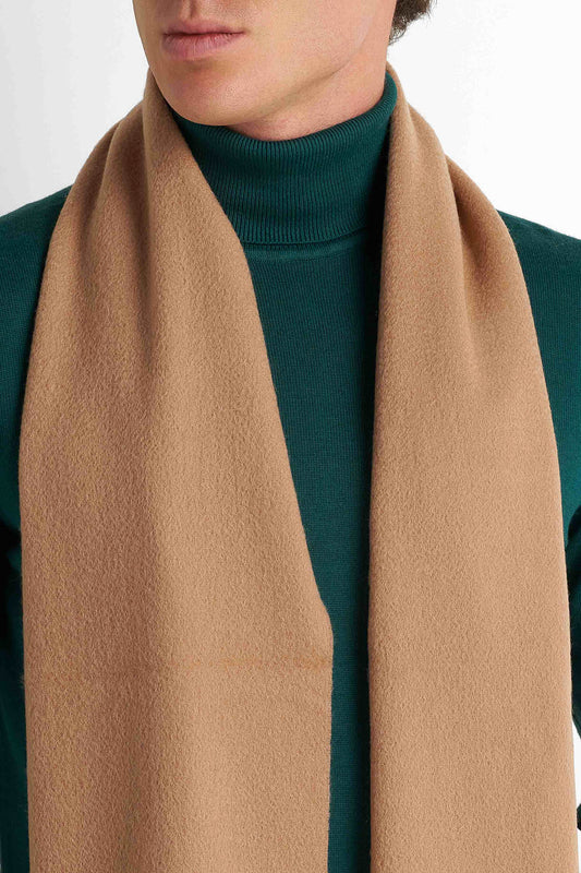 Wool-Blend Scarf - Beige