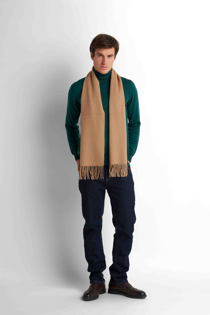 Wool-Blend Scarf - Beige