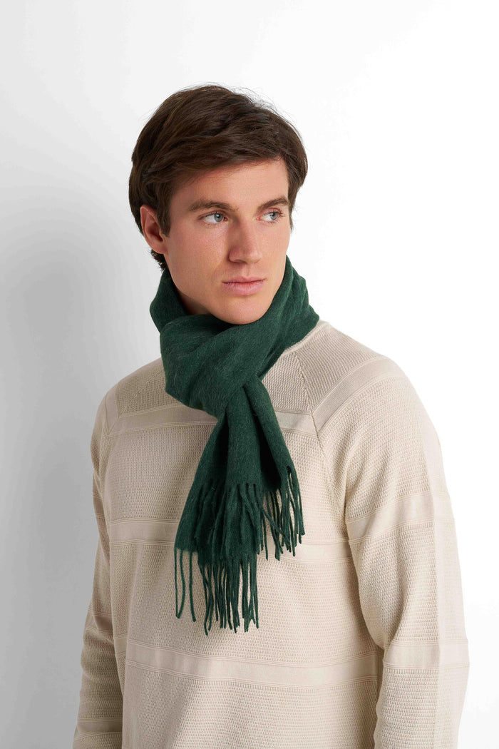 Wool-Blend Scarf - Green