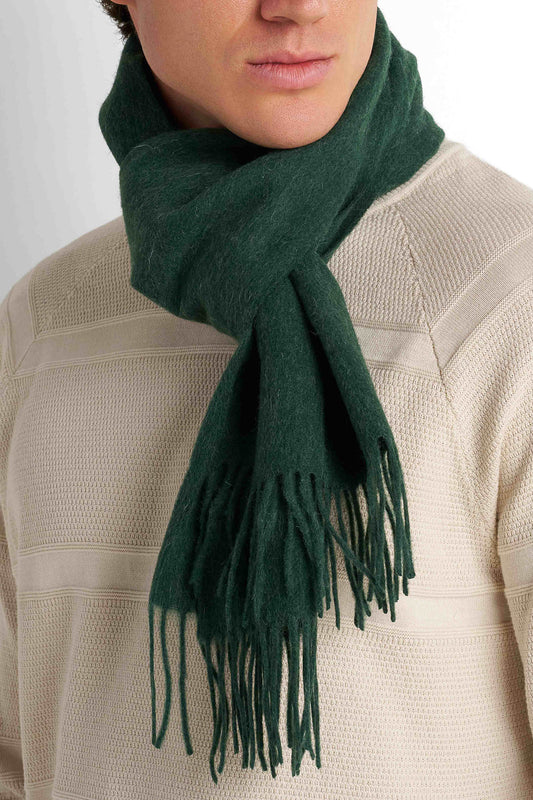Wool-Blend Scarf - Green
