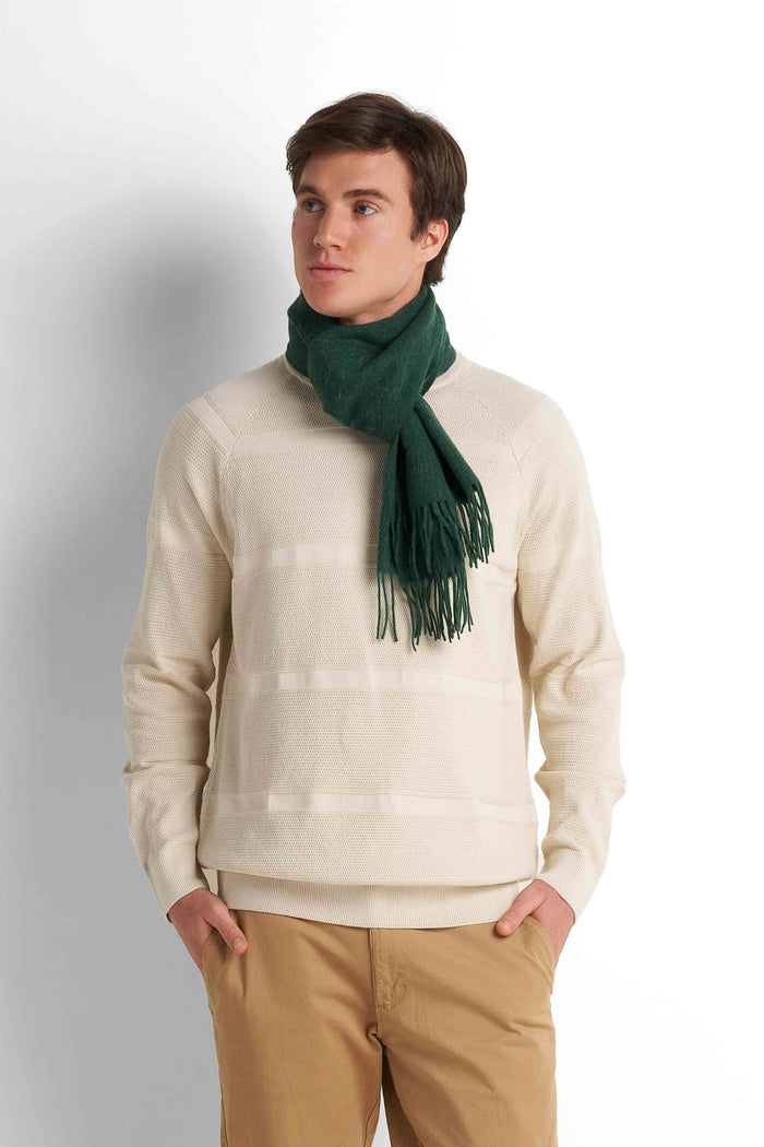 Wool-Blend Scarf - Green
