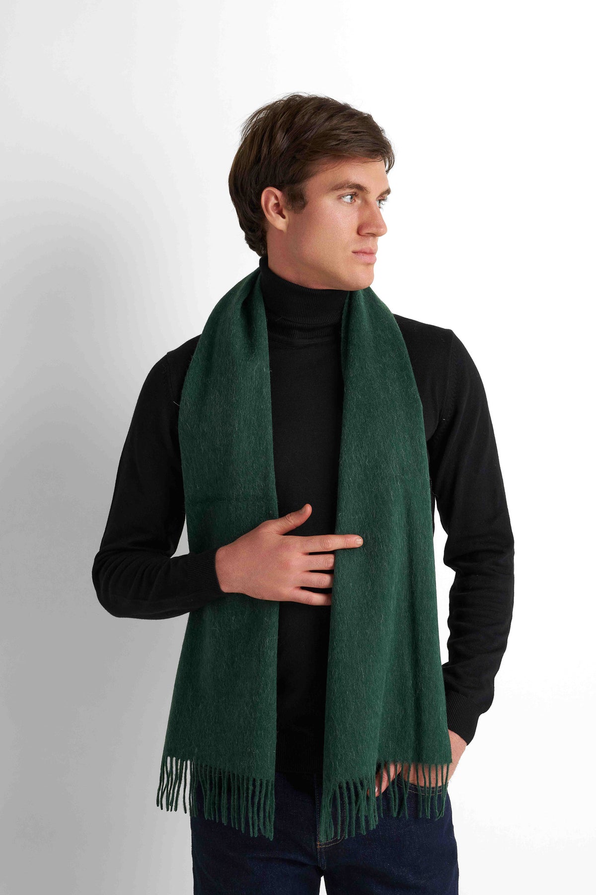 Wool-Blend Scarf - Green