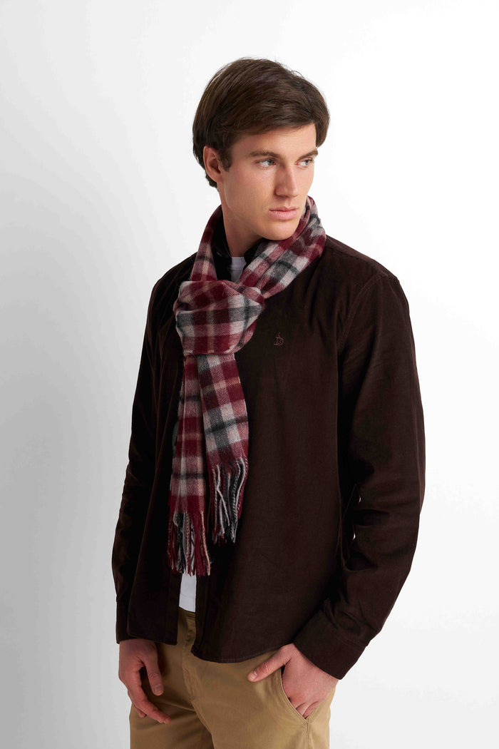 Wool-Blend Scarf - Burgundy