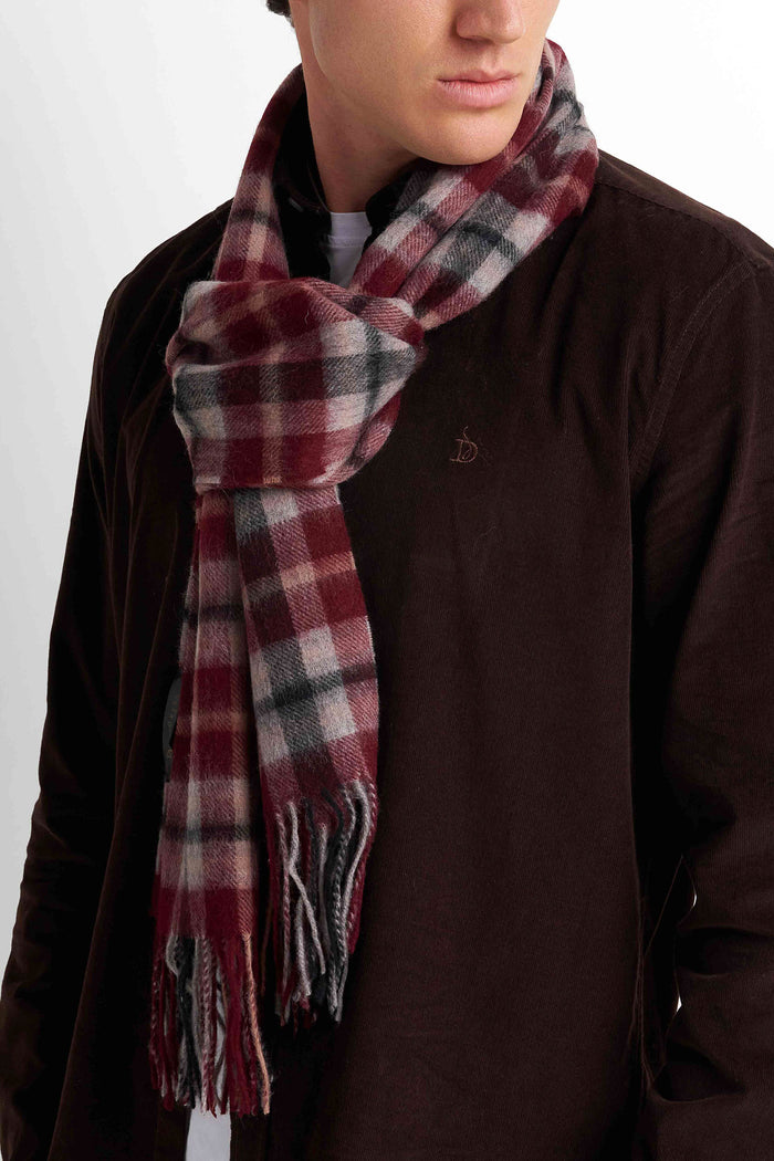 Wool-Blend Scarf - Burgundy