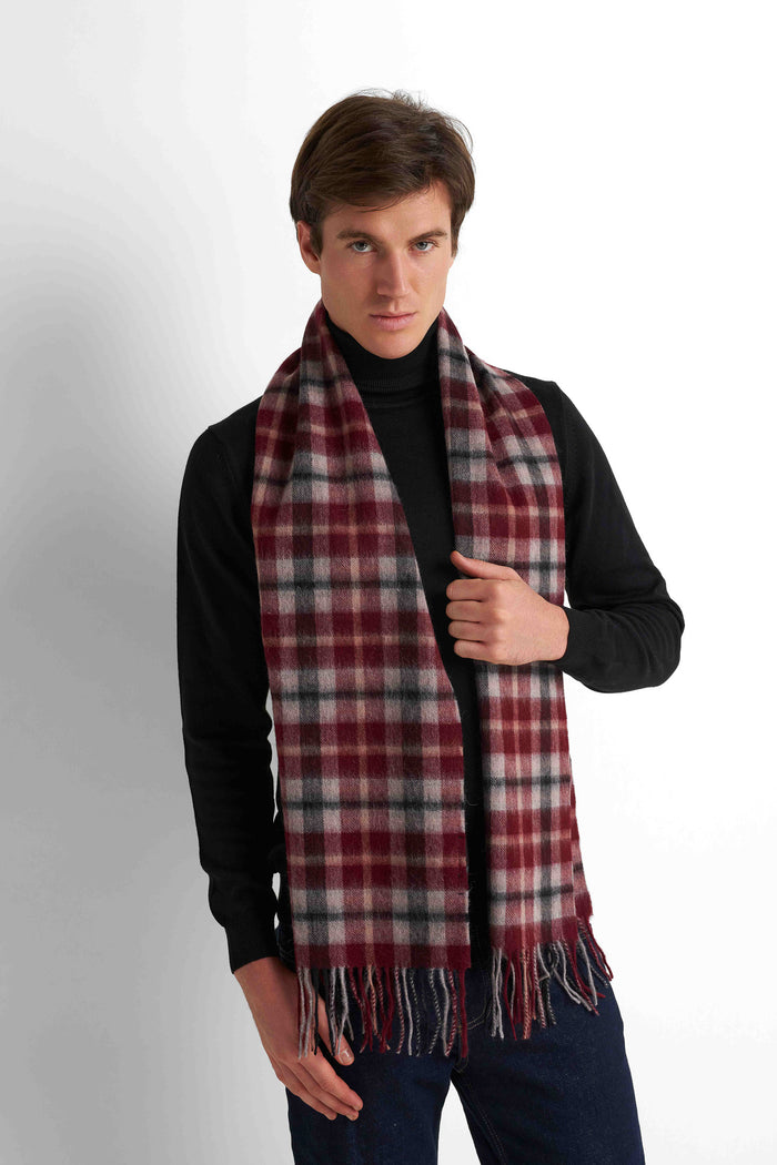 Wool-Blend Scarf - Burgundy