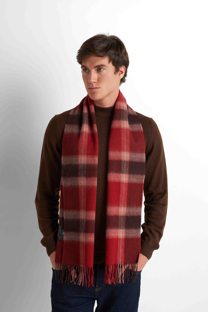 Wool-Blend Scarf - Red