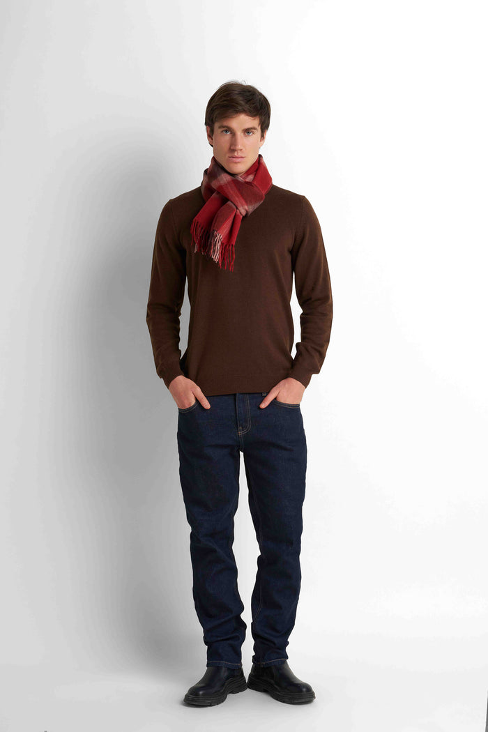 Wool-Blend Scarf - Red