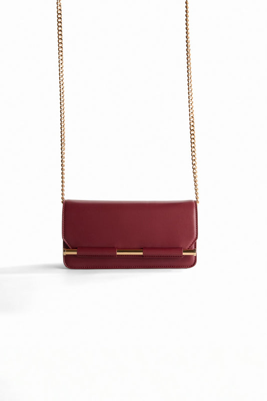 slim flap shoulder bag