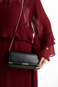 slim flap shoulder bag