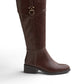Side-Buckle Knee-High Boots