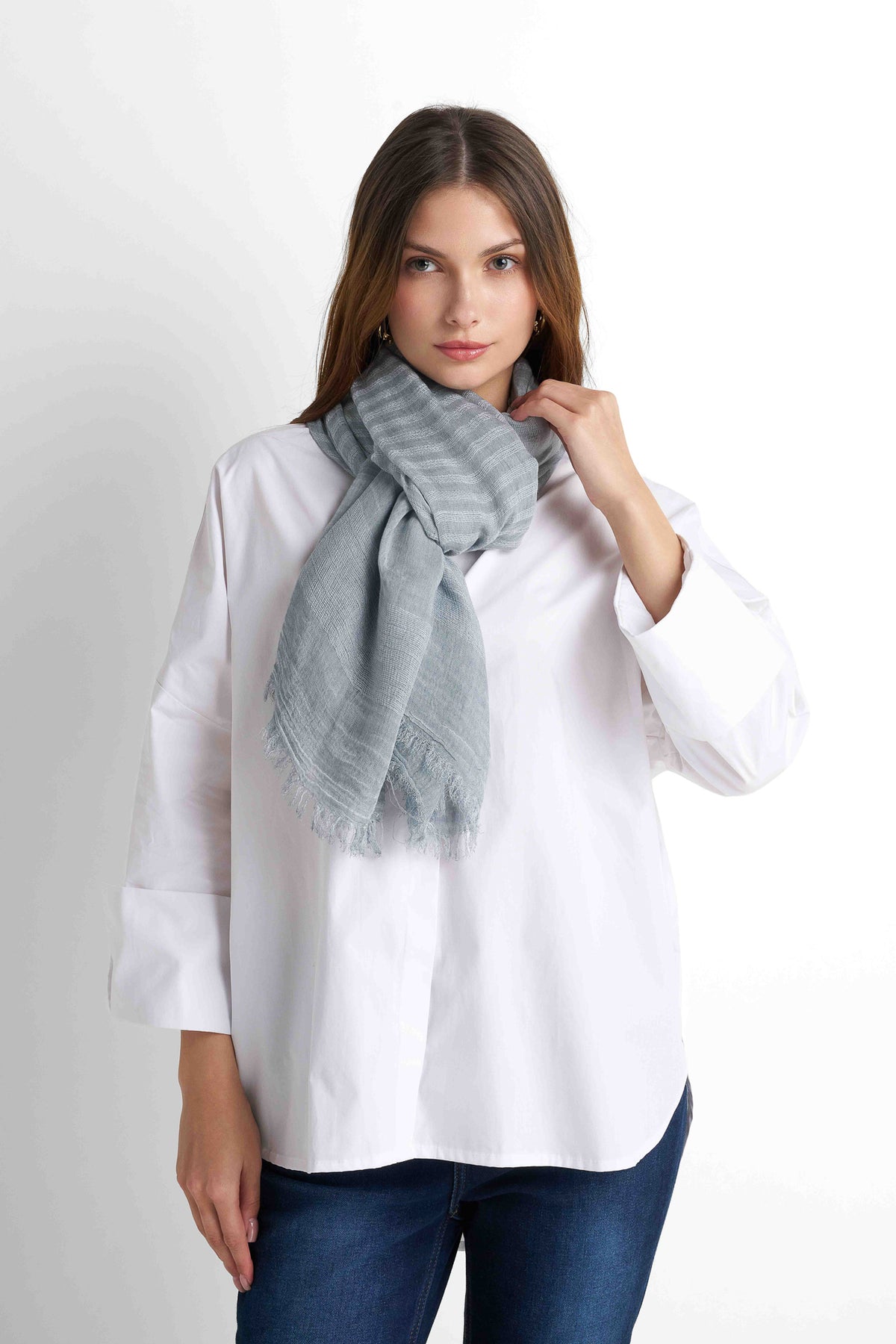 Soft Knit Scarf - Blue