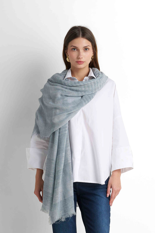 Soft Knit Scarf - Blue