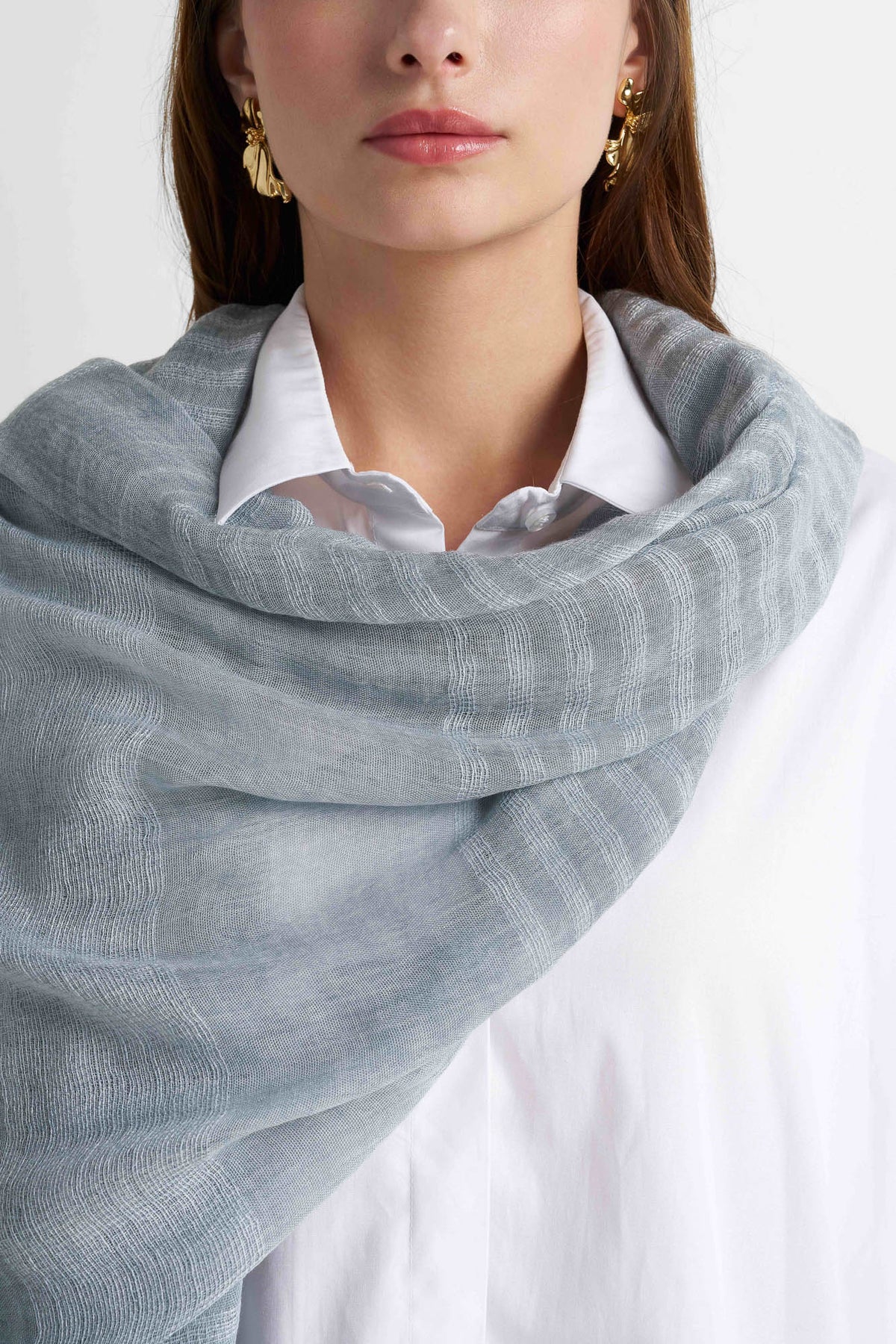 Soft Knit Scarf - Blue