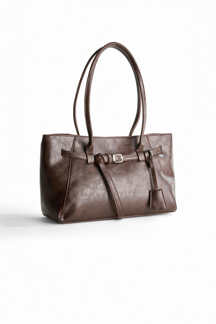Strucured leather Tote bag