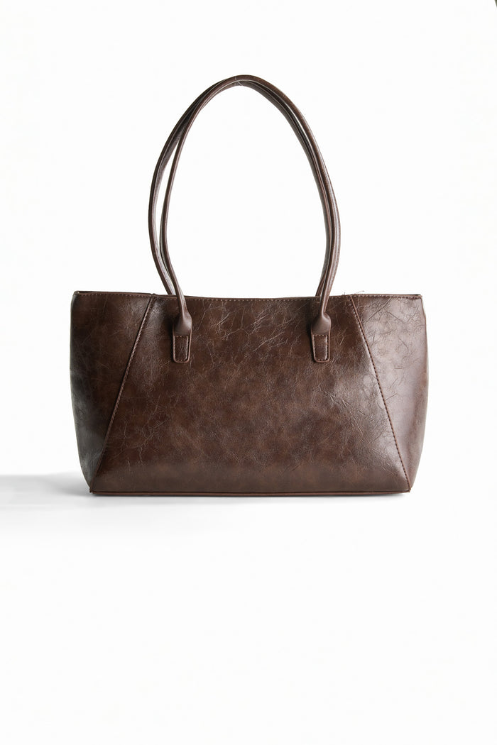 Strucured leather Tote bag