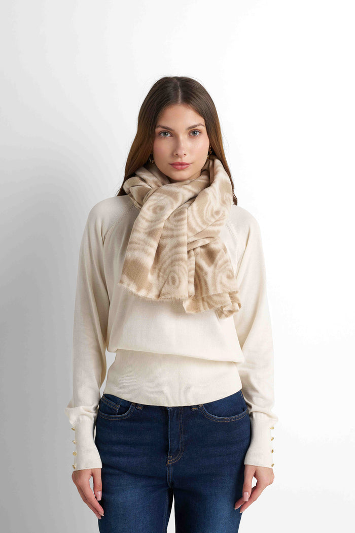 Soft Knit Scarf - Beige