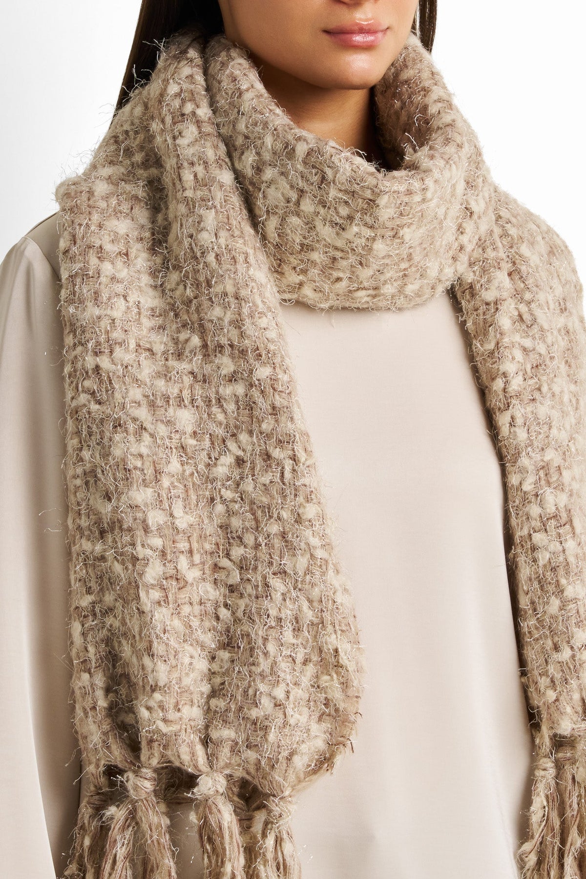 Fringed Polyester Scarf