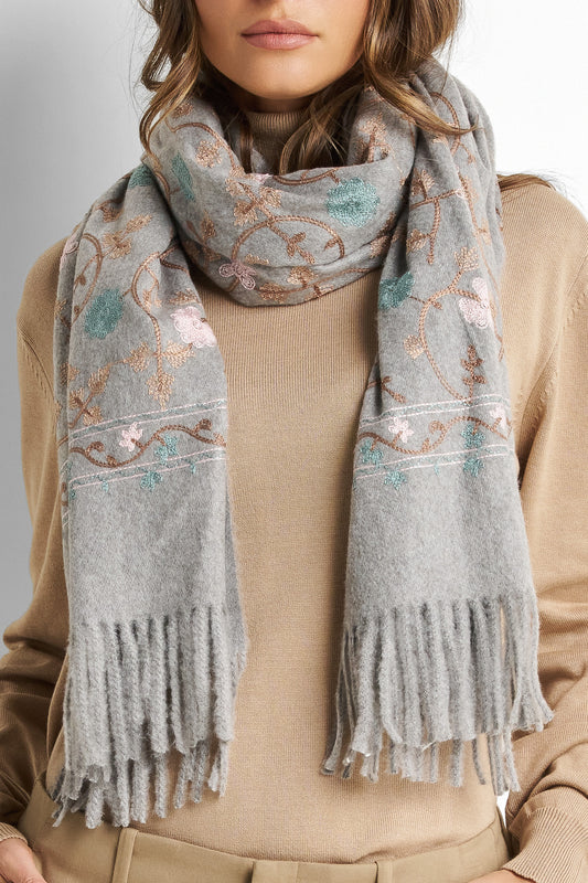 Two-Tone Fringe Scarf