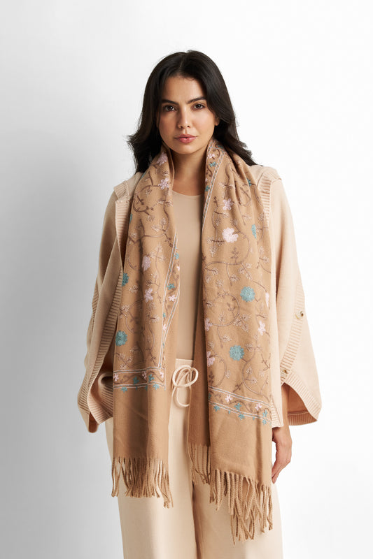 Two-Tone Fringe Scarf