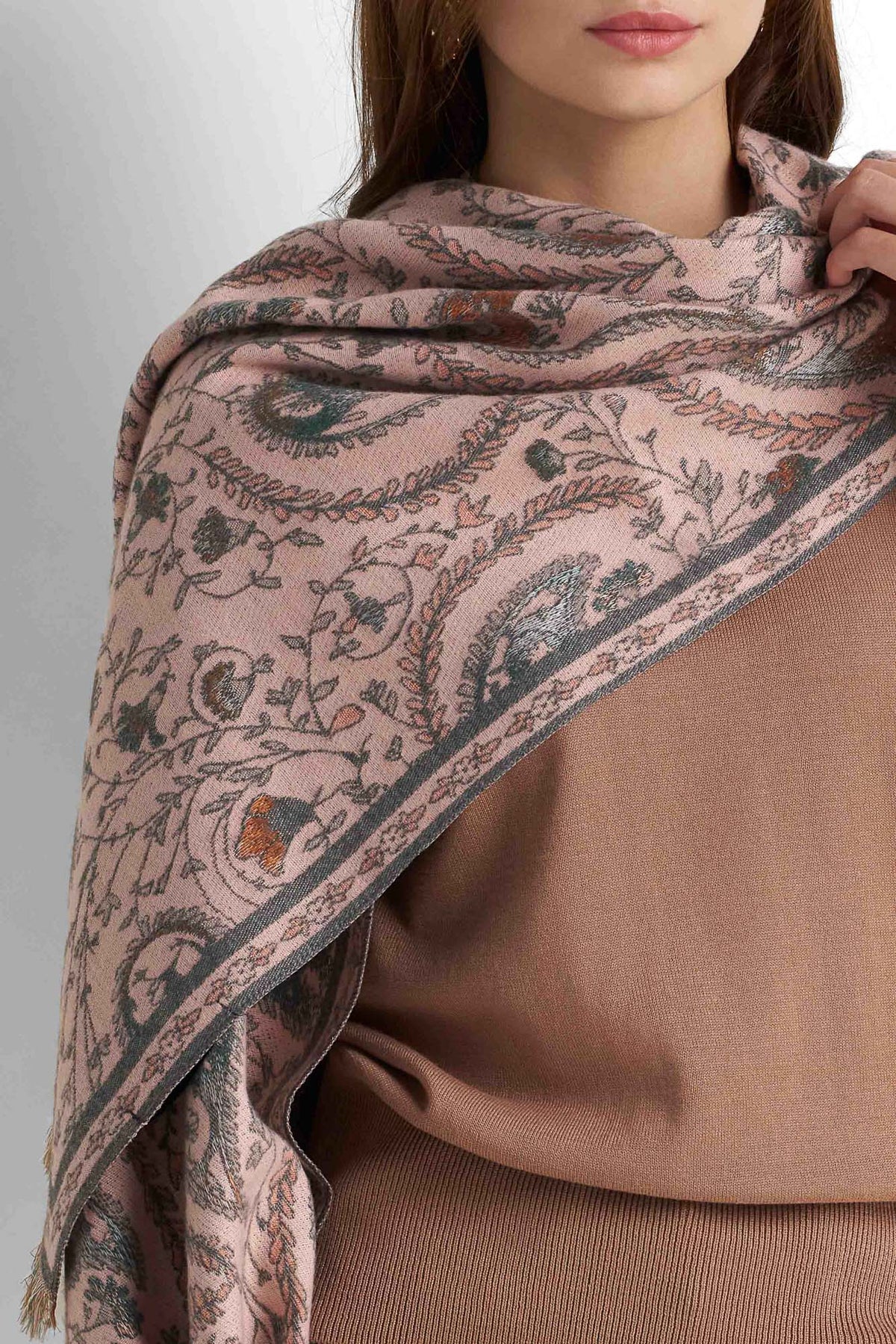 Soft Knit Scarf - Rose