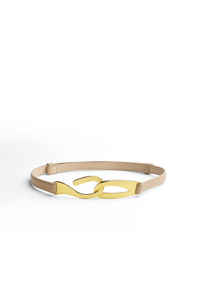 Blair Curved-Buckle Belt