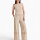 Beige Sheer Crochet Top