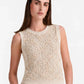 Beige Sheer Crochet Top