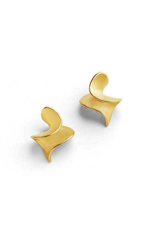 Sculptural Gold-Plated Earrings