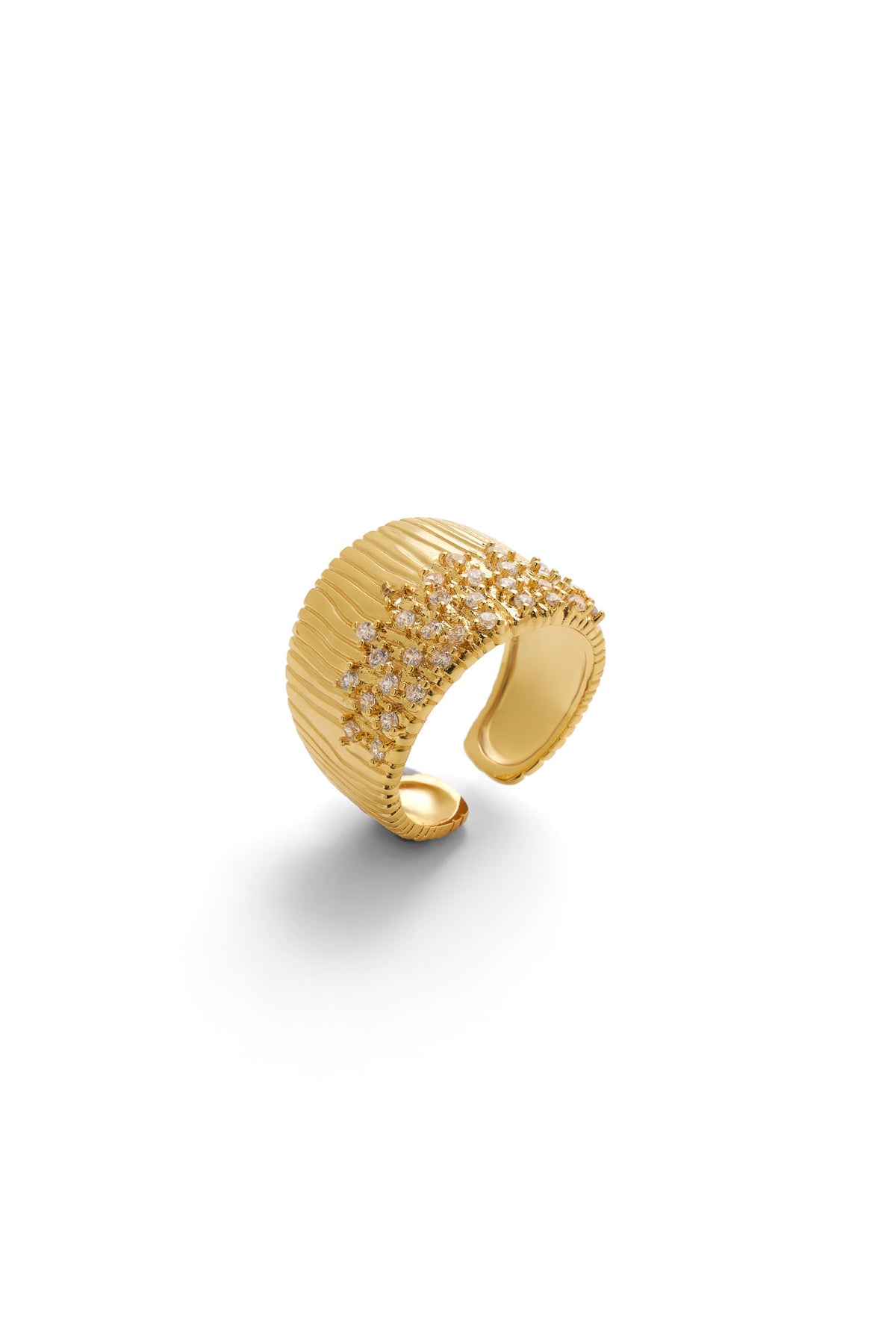 Textured Gold-Plated Ring