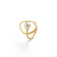 Sculptural Gold-Plated Ring